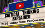 Video exploring critical thinking and how it leads to great citizen involvement